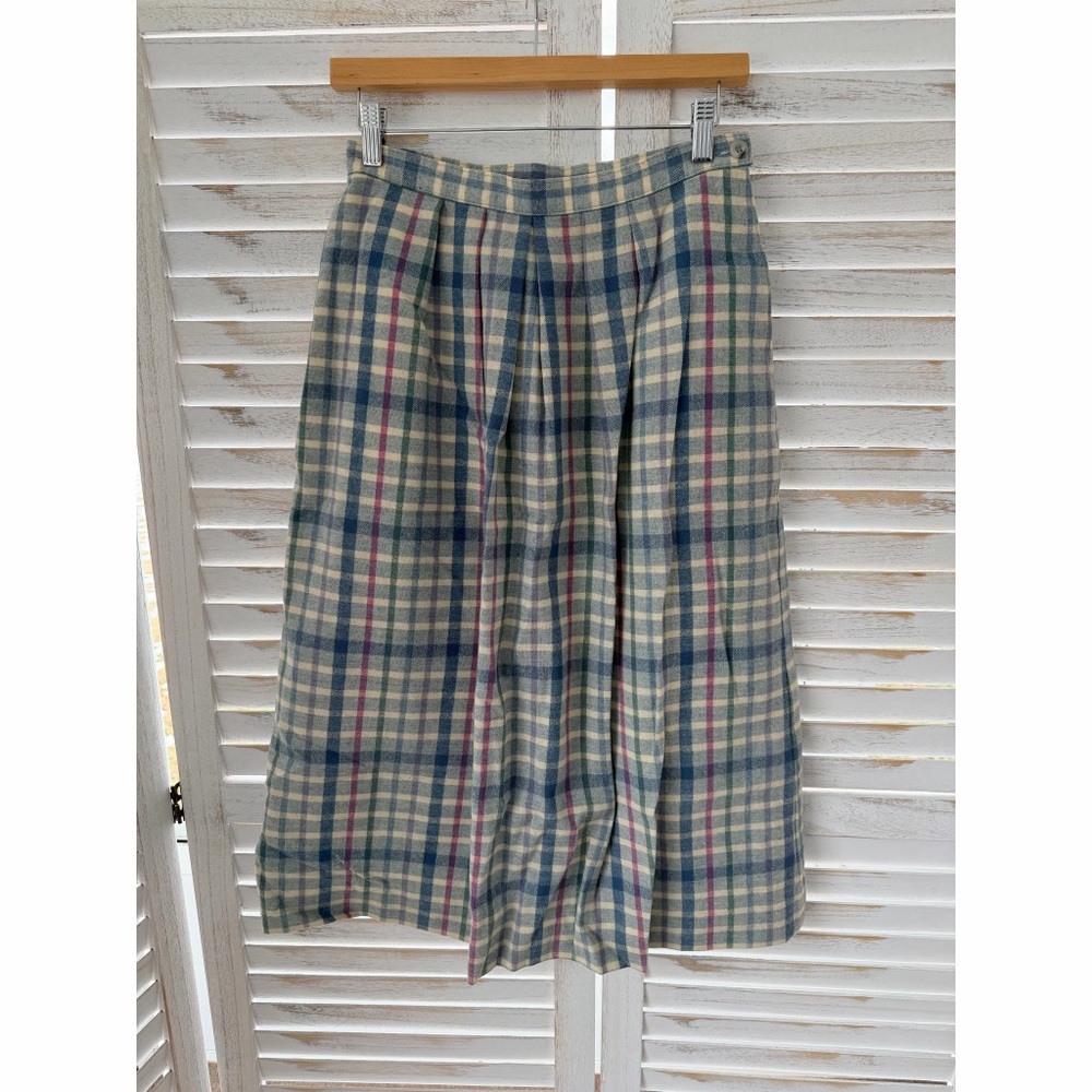 Pendleton | Vintage A-Line Plad Midi Skirt 1970s